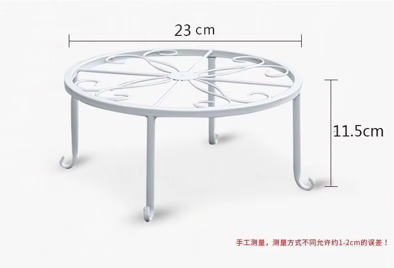 Supports de plantes en fer avec soucoupe