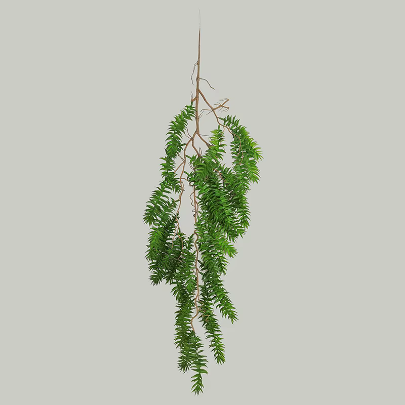 Plante verte suspendue artificielle en rotin