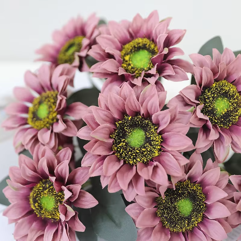 Bouquet de tournesols artificiels en soie