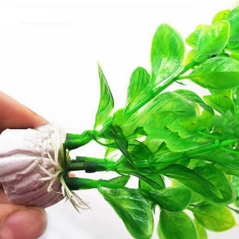 Plantes d'ornement d'aquarium d'herbe artificielle plante d'eau en plastique pour accessoires