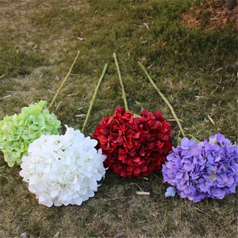 Grand Hortensia Artificiel Simple de 110cm