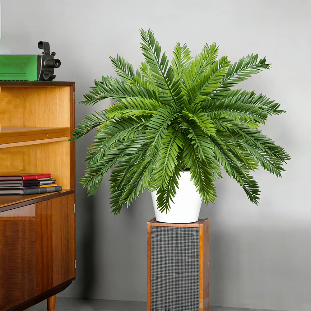 Plantes artificielles de palmier de 45 cm à 18 feuilles