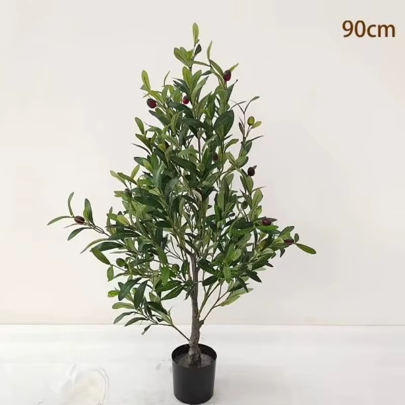 Olive artificielle de haute qualité de style nordique en pot – Faux feuillage pour la décoration de la maison