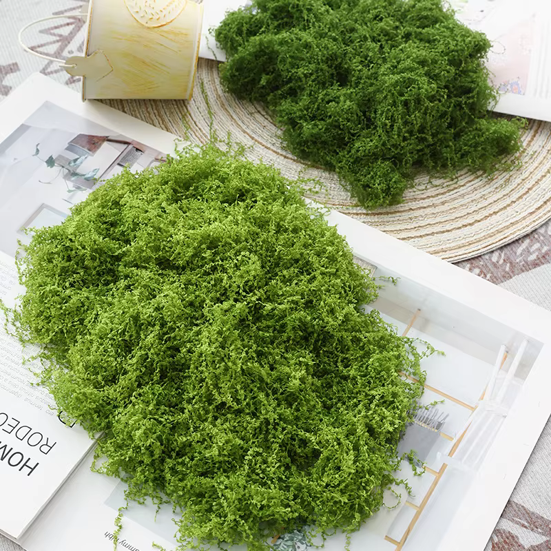 30/50/100g plantes vertes artificielles mousse herbe maison salon jardin décoration Mini paysage fausse fleur bricolage artisanat