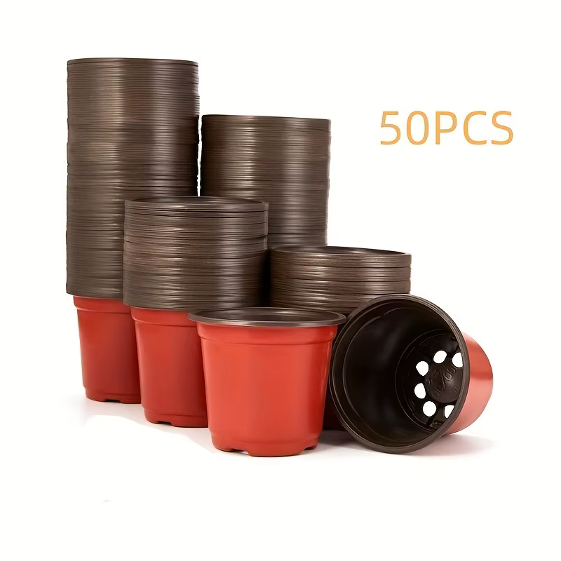 Paquet de 50 Pots de pépinière de style américain – Conteneurs polyvalents pour semis intérieurs/extérieurs