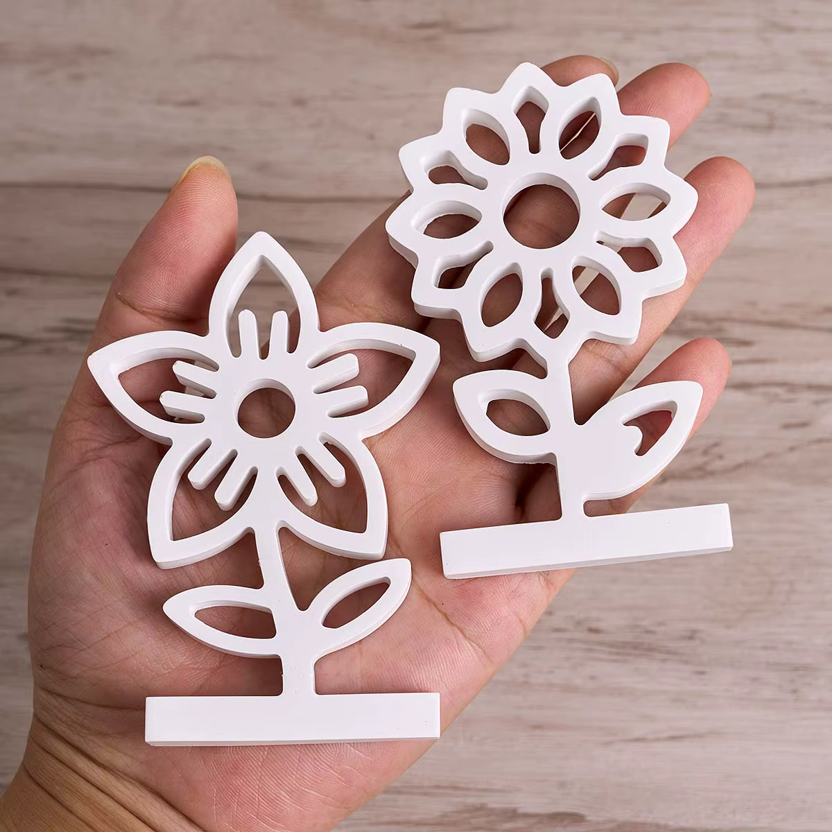 Pot de fleurs ornement Silicone moule bricolage conception creuse tournesol tulipe Acacia