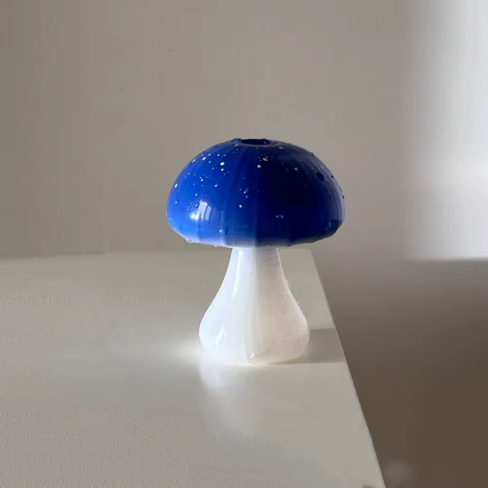 Mini Vase à fleurs en verre Vintage en forme de champignon