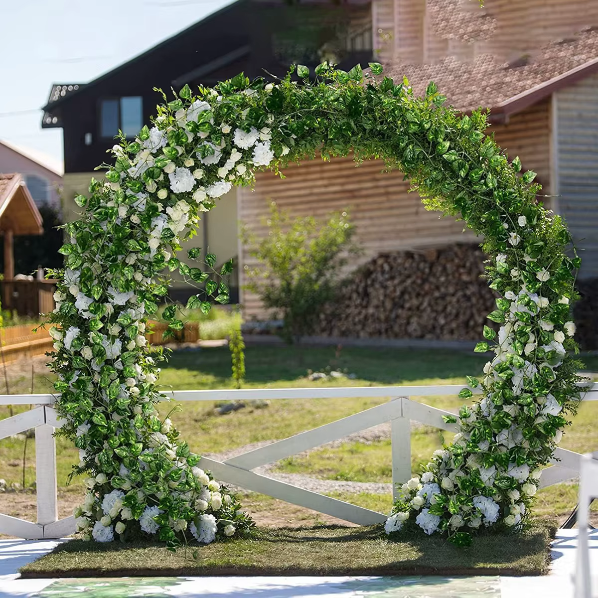 Plante artificielle en rotin