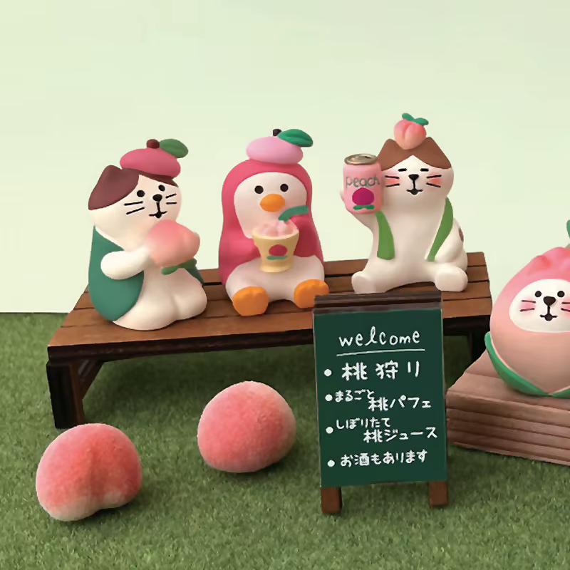 Ornements de jardin de fruits pêche créative maison bricolage Figurines jouets à la mode objets de collection artisanat