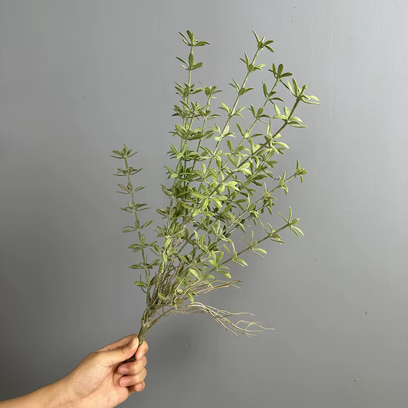 Lot de 6 fausses plantes vertes en plastique