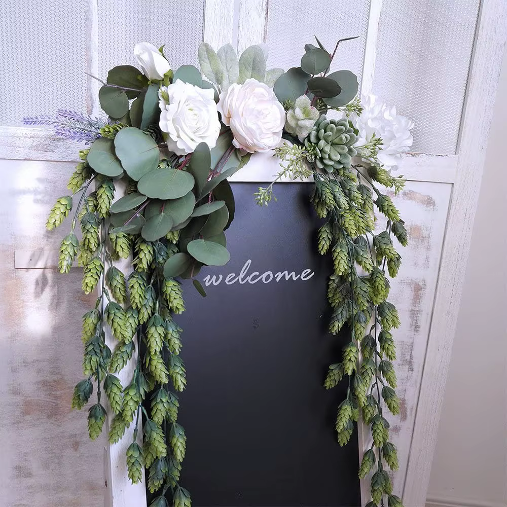 Guirxiété de Vigne de Fleurs de Houblon Artificielles