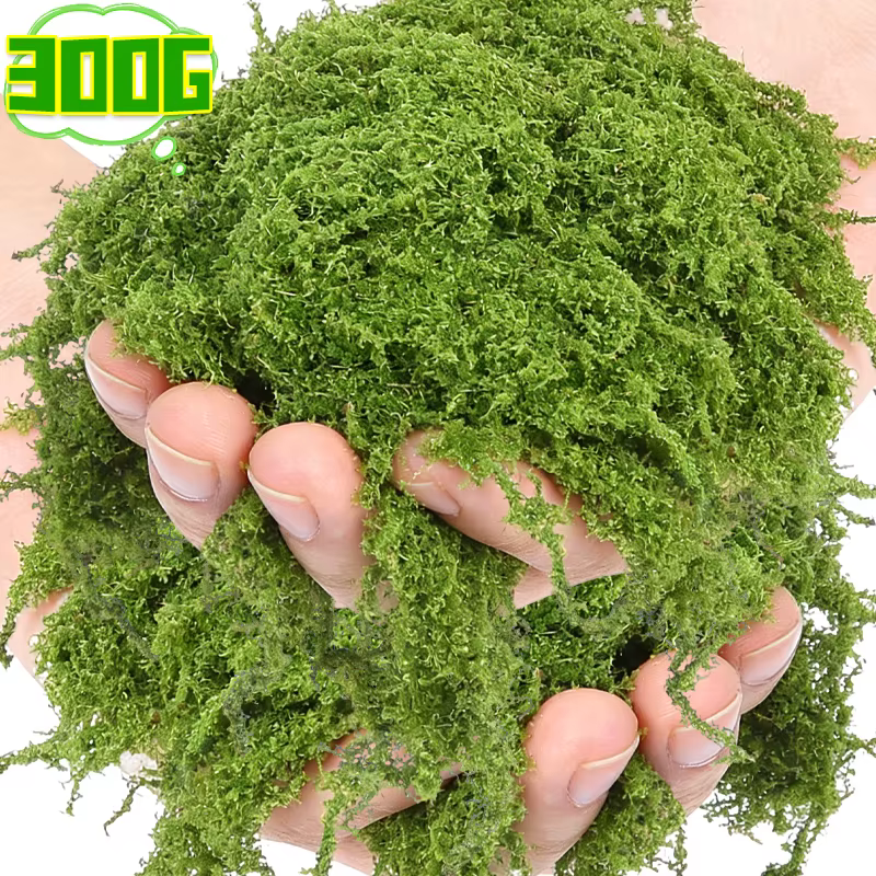 Mousse verte artificielle 300/30g pour plantes en pot