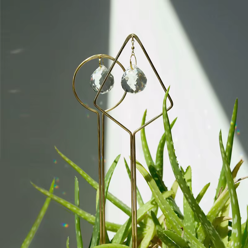 Piquets de plantation en cristal, décoration de jardin, lot de 3