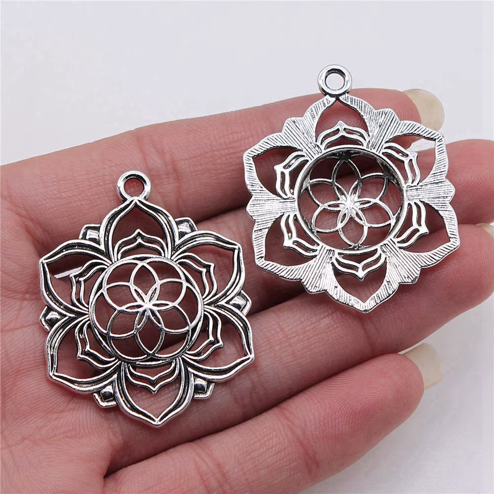 Pendentif à breloques fleur de vie, bijoux pour dames, vente en gros, articles Vintage les moins chers