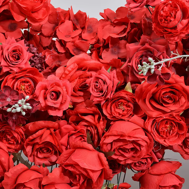 Cadre en forme de cœur rouge