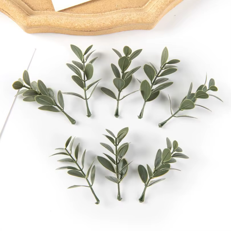 Feuilles de plantes artificielles pour décoration murale