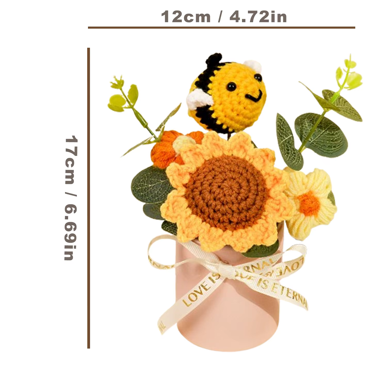 Bouquet de tournesol au crochet pour cadeau de remise de diplôme