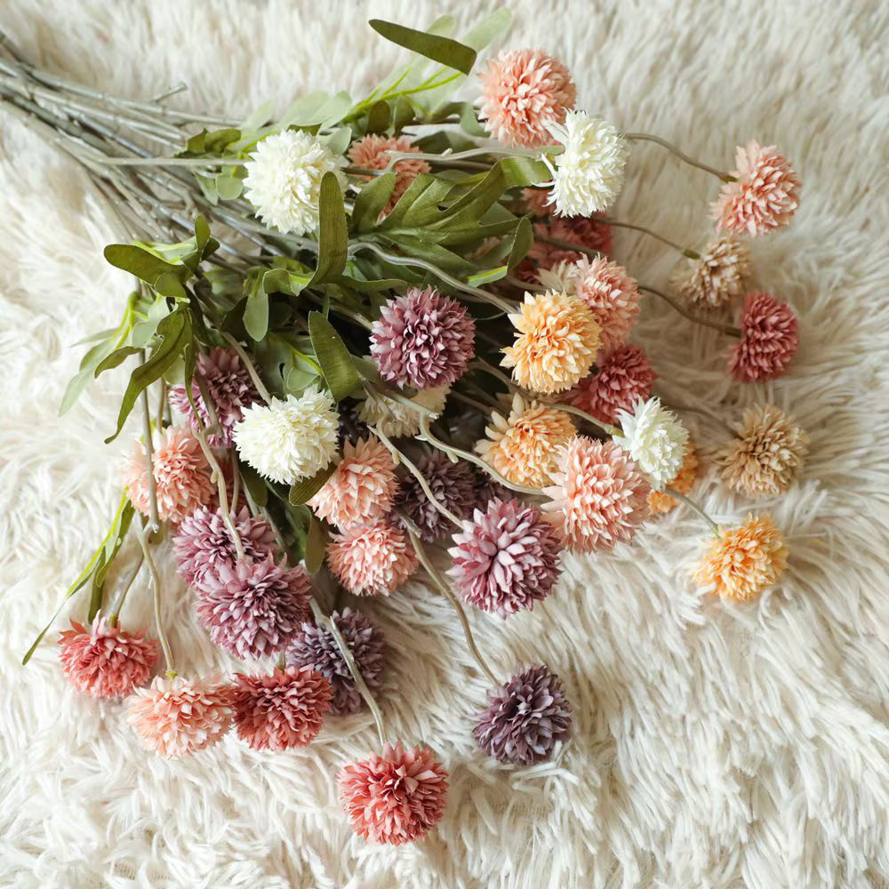 Bouquet de fleurs artificielles à cinq têtes