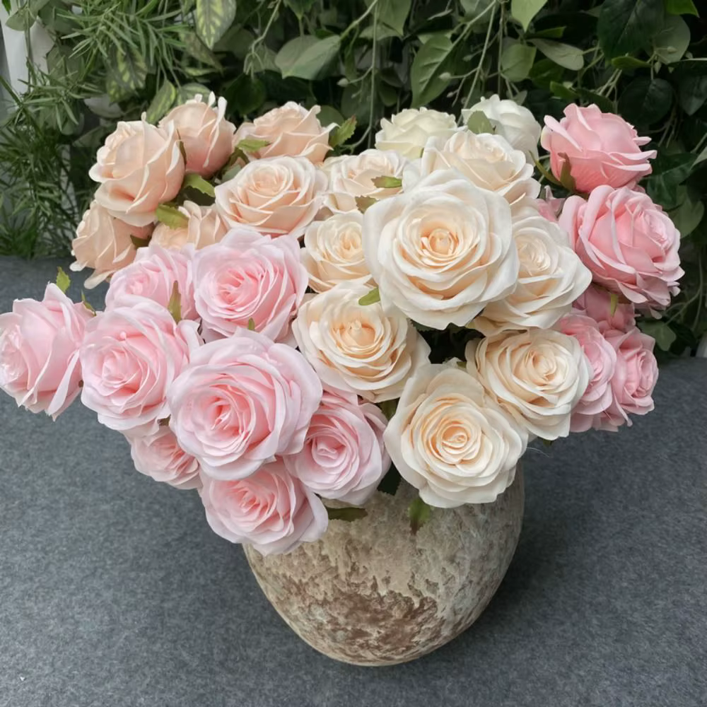Arrangement floral, 9 têtes de roses