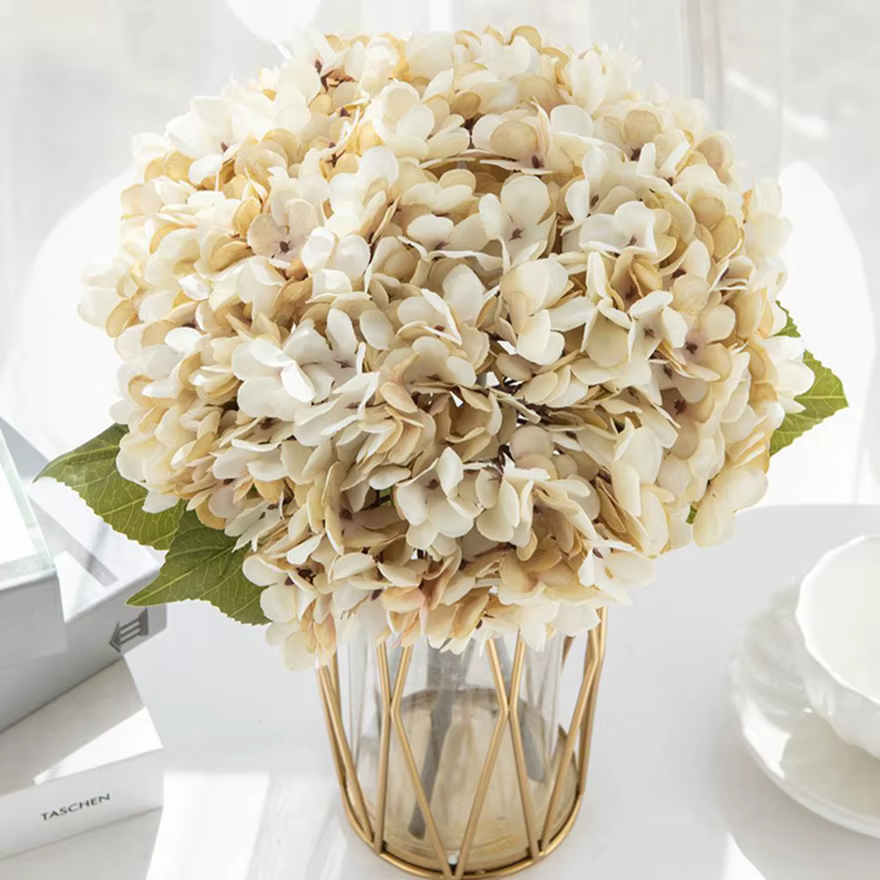 Hortensia artificiel fleurs en soie Homevase bonsaï accessoires mur de mariage bricolage cadeaux boîte Bouquet de mariée fête de vacances décoration