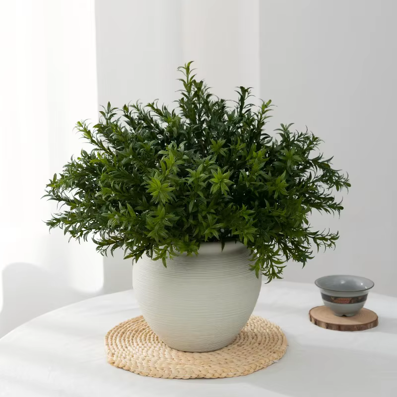 10 pièces de plantes vertes artificielles en plastique