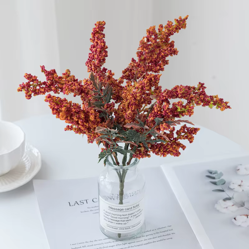 Fleurs artificielles fausse mousse gypsophile Pompon Vases pour la décoration de la maison guirlande de noël mariage accessoires de mariée liquidation