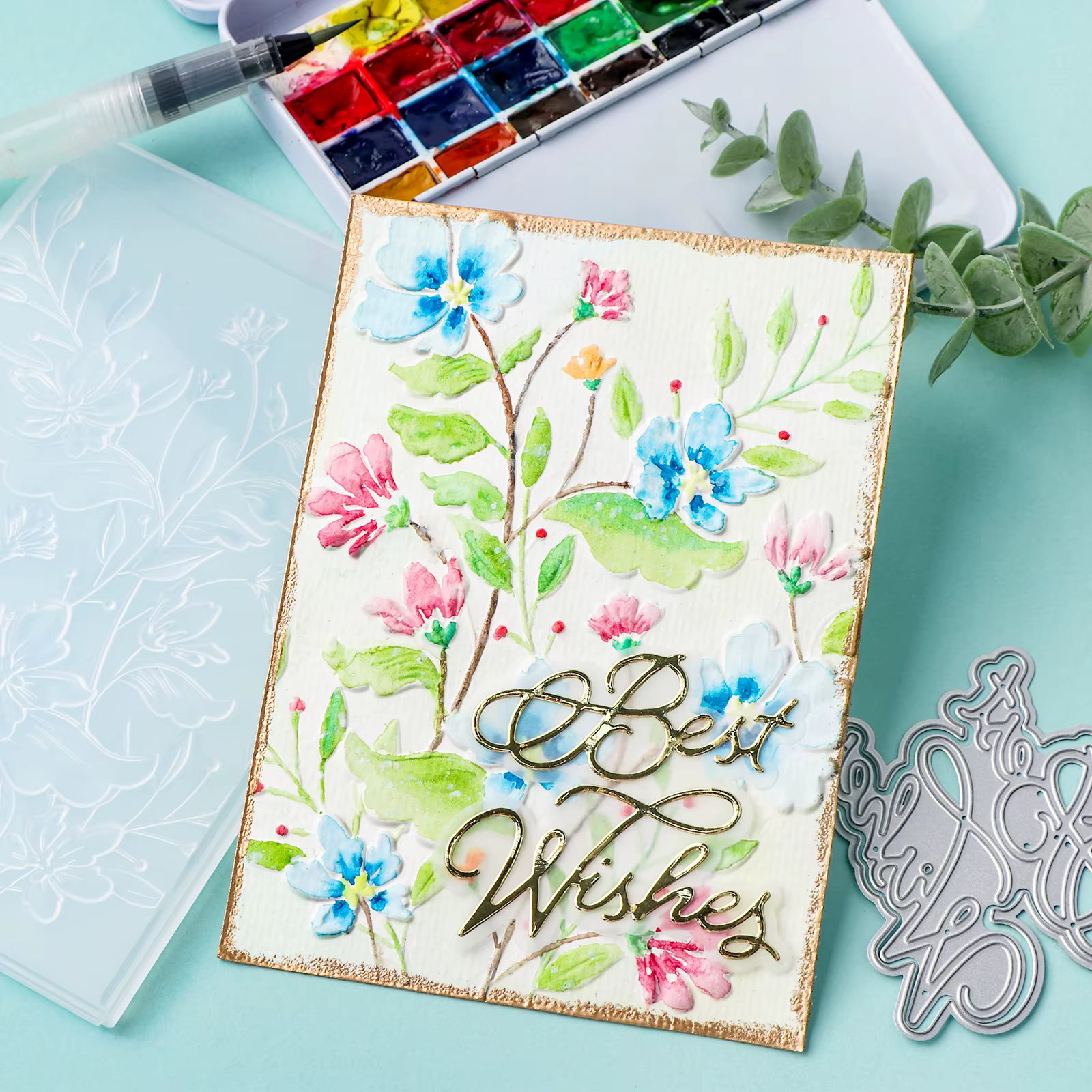 Décor de printemps, fleurs 3D gaufrage dossier Texture motif fond album à faire soi-même décoratif carton artisanat projet fabrication
