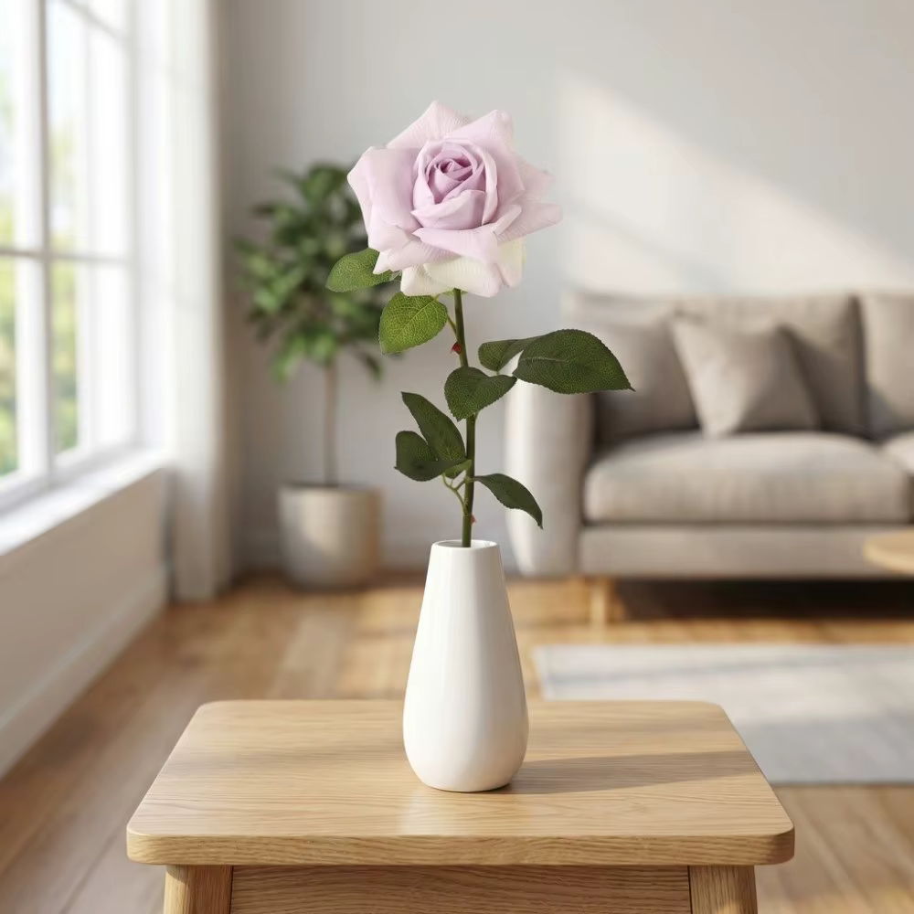Rose artificielle réaliste au toucher