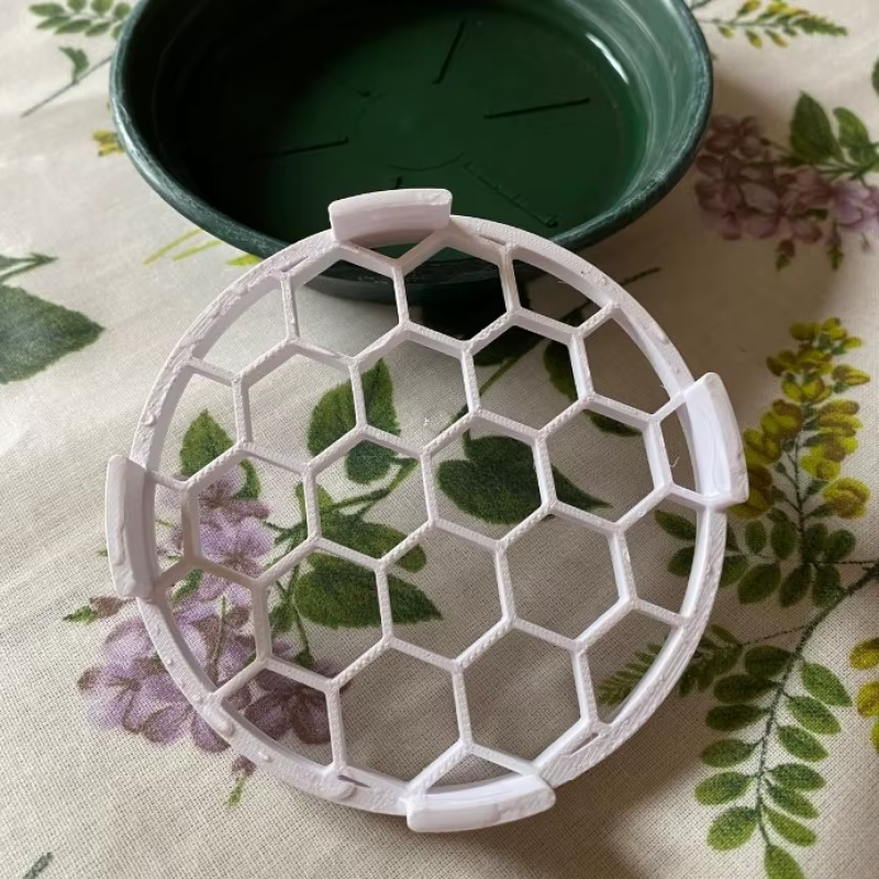 Support de pot de fleurs en nid d'abeille