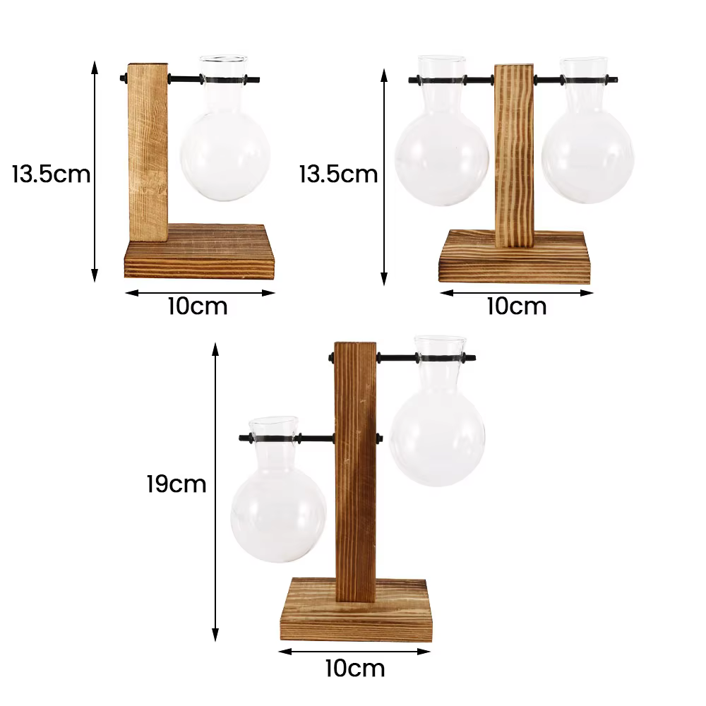 Vase à ampoules de jardinière de bureau en verre créatif