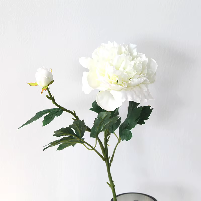 Bouquet de pivoines blanches 70cm