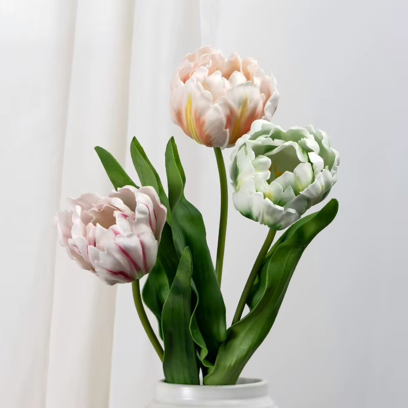 Lot de 5 fleurs artificielles de haute qualité en PU