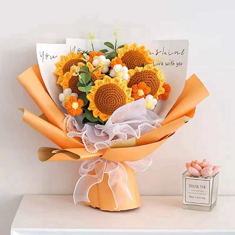 Bouquet de fleurs au crochet