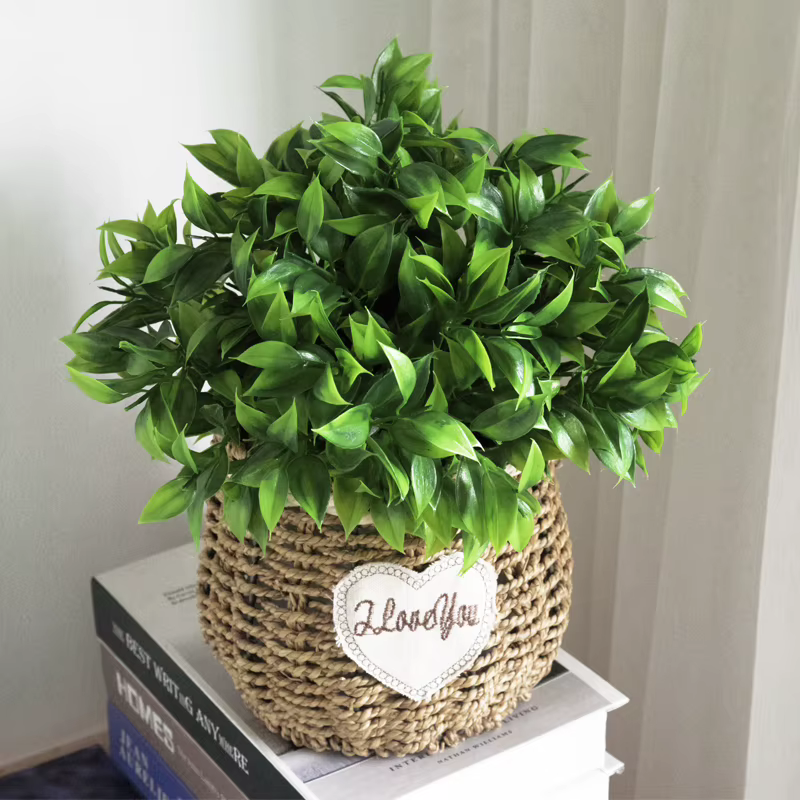 Plantes artificielles vertes à 7 Branches