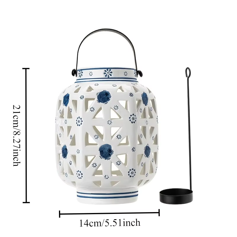 1 pièce Pot décoratif en céramique ajourée de style européen