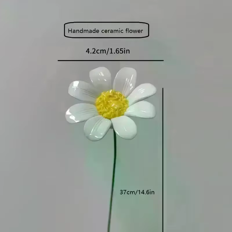 6/8/10 pièces de fleurs de marguerite en céramique