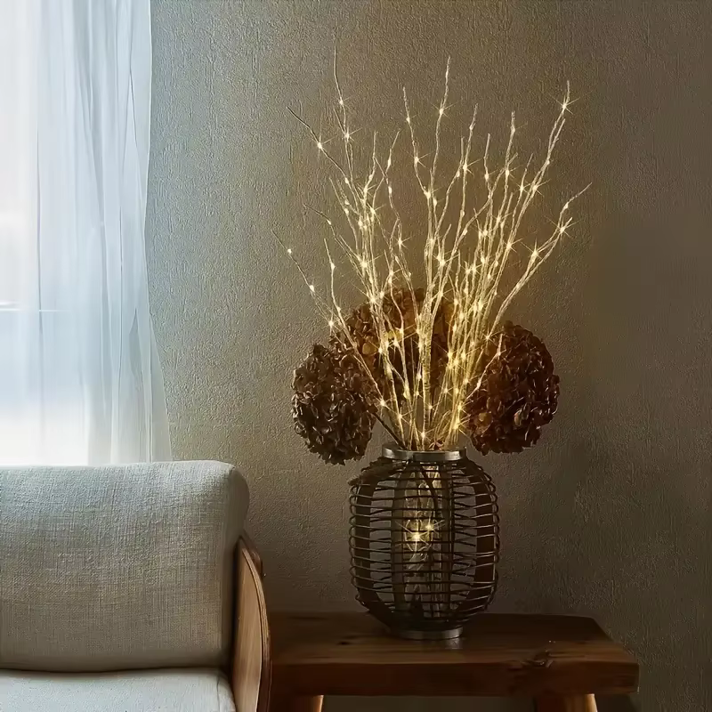 Branches de bouleau artificielles lumineuses – À piles pour la décoration intérieure