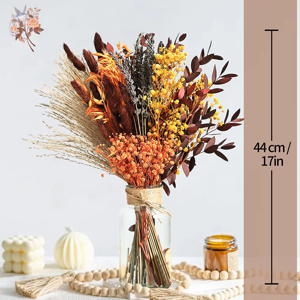 Bouquet de fleurs séchées Orange