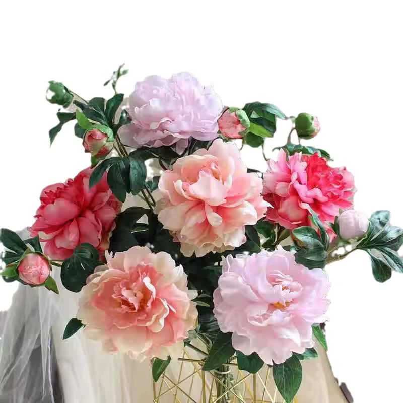 Fleur artificielle de pivoine de luxe de 27.2 pouces