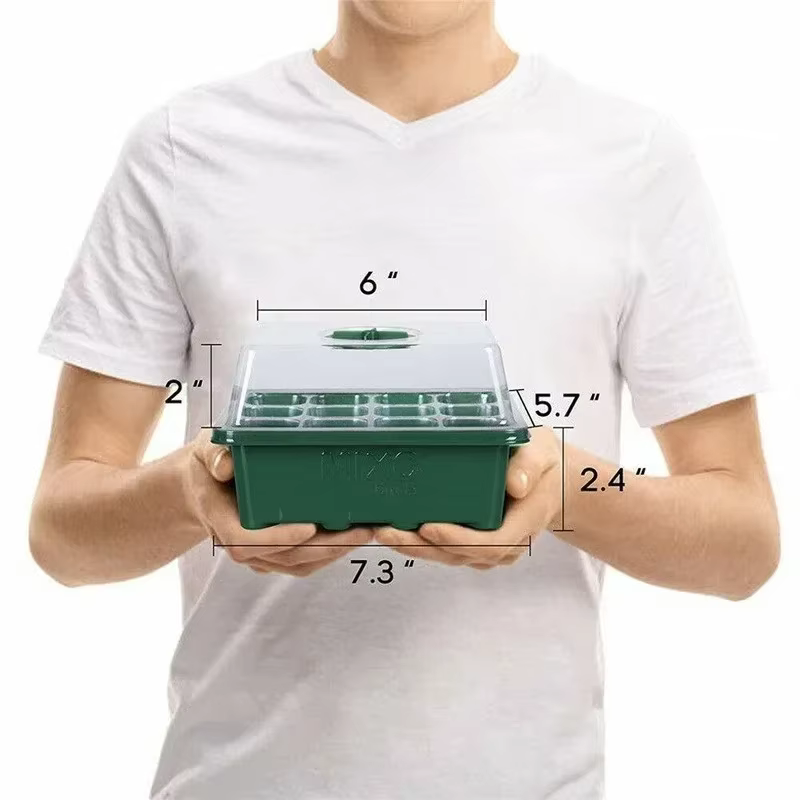 Plateau de semis à 12 alvéoles avec couvercle
