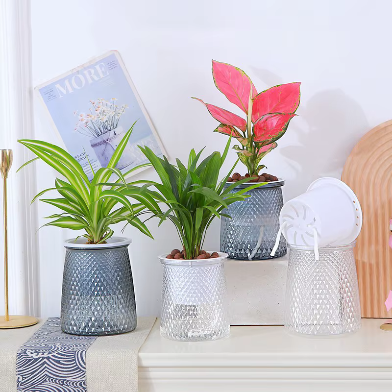 Pot de fleurs auto-arrosage pour plantes hydroponiques succulentes d'intérieur