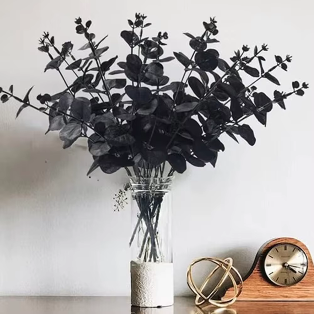Feuilles d'argent plantes artificielles Halloween couronne de mariage Bouquets de mariée maison chambre jardin cour Table extérieure bricolage boîte-cadeau décor
