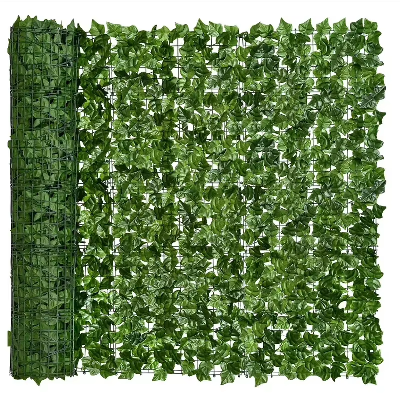 Panneau mural de plante de clôture de lierre artificiel 100x300cm