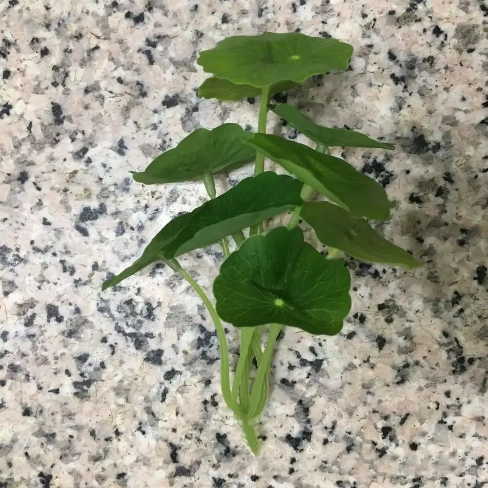 Plante verte 9 têtes, feuille de Lotus artificielle en plastique