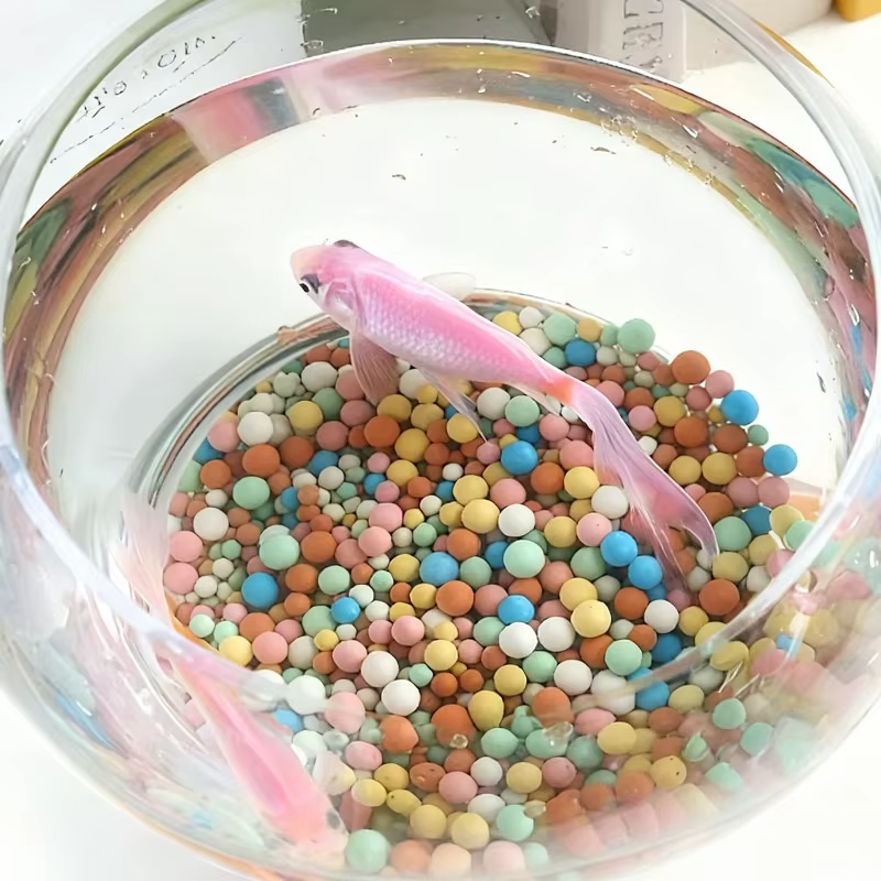 Galets en céramique colorés de 300 g/sac pour aquarium