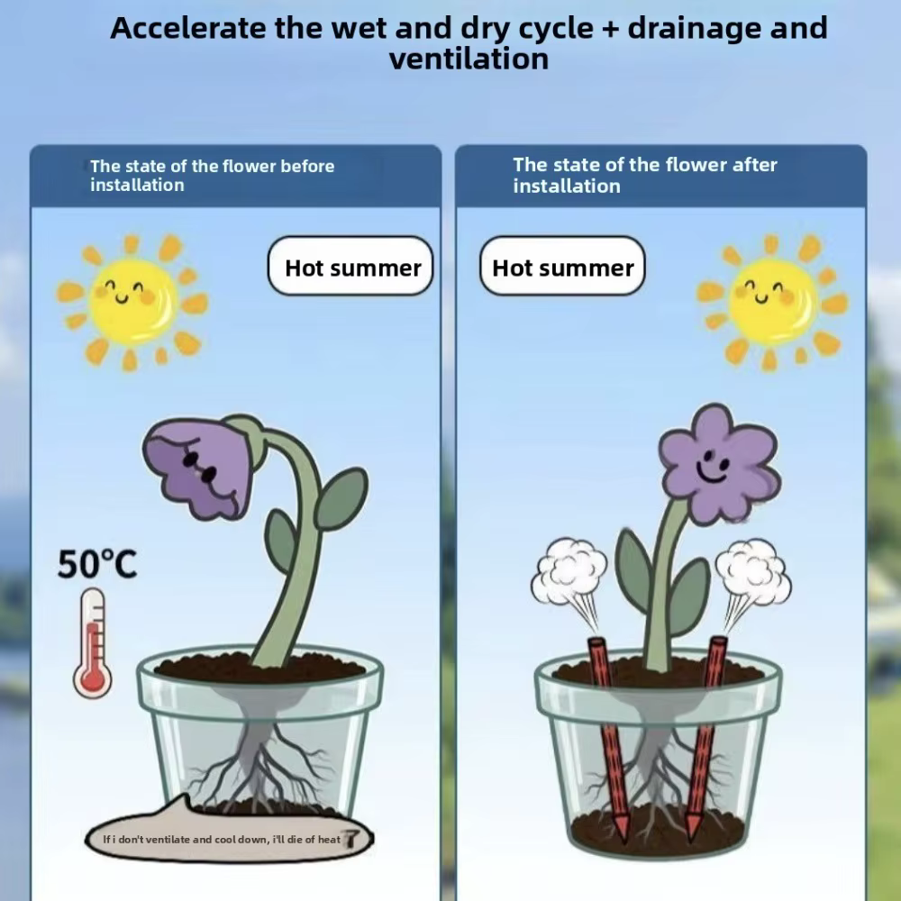 Tuyaux de ventilation et de drainage des racines des plantes
