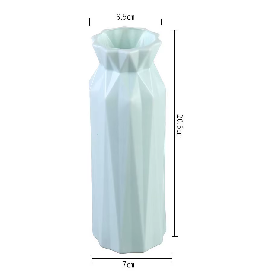 Vase en plastique pour décoration de fleurs séchées