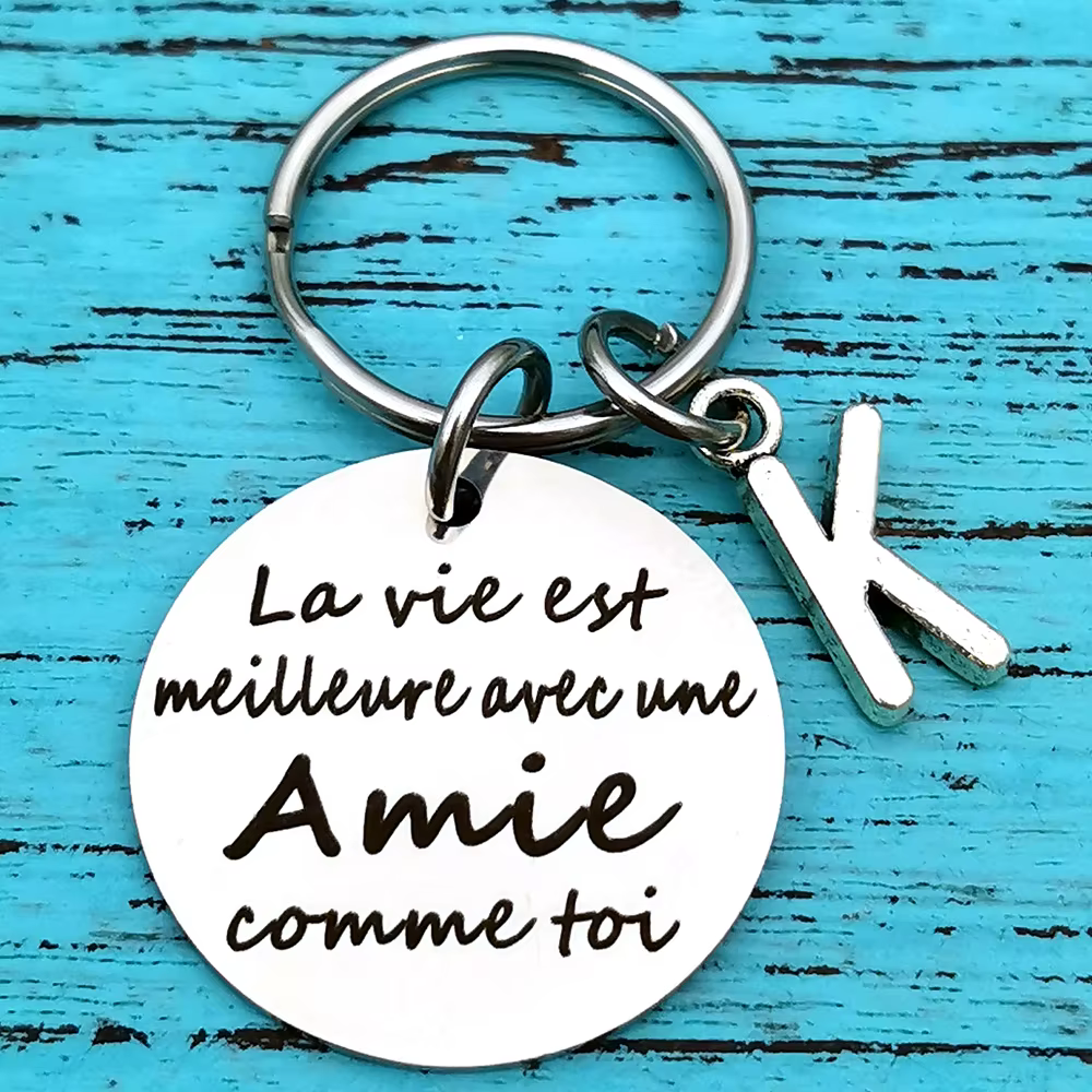 Porte-clés français Amiga Chia Ship, meilleur ami, cadeau d'anniversaire, cadeau de Noël