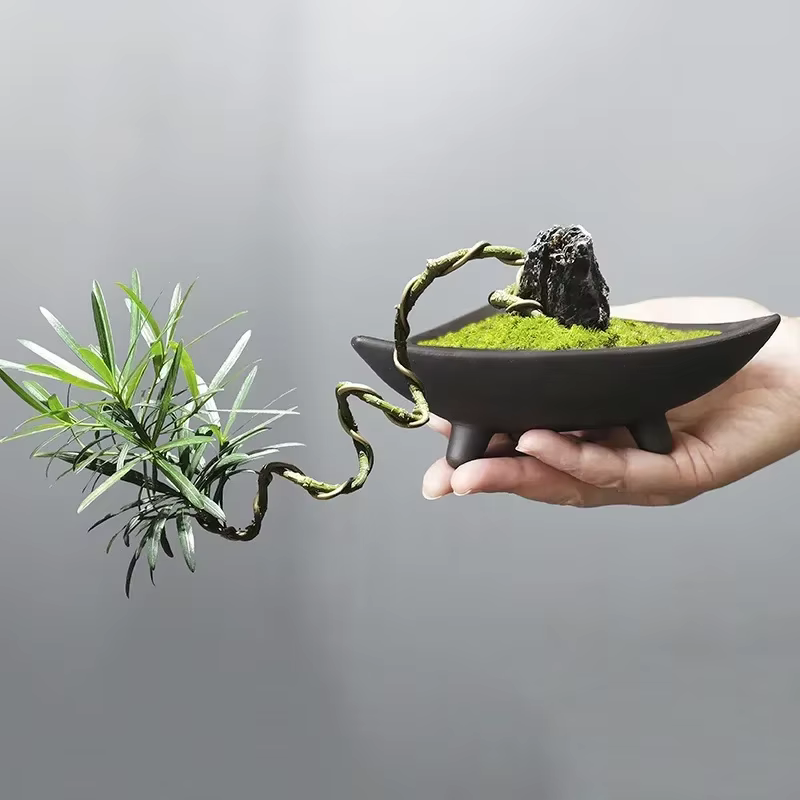 Pots de fleurs en céramique pour bambou