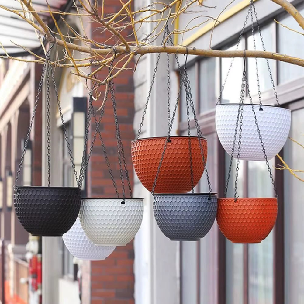 Pot de fleurs en plastique auto-absorbant